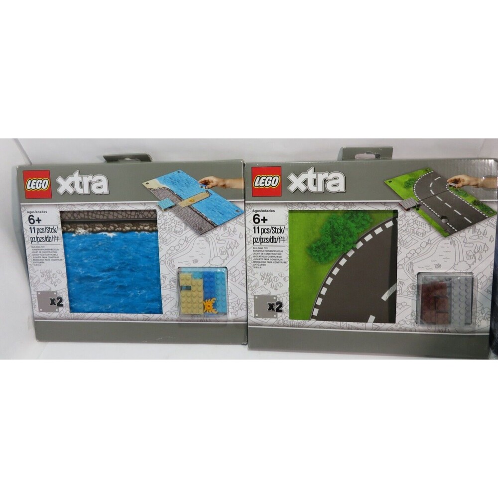 2x LEGO XTRA - Beach Dock Playmat #853841 and Creator Road Playmat #853840